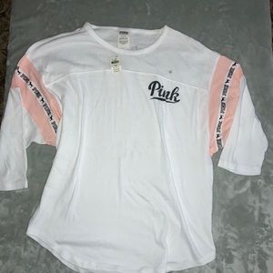 PINK white and pink tshirt